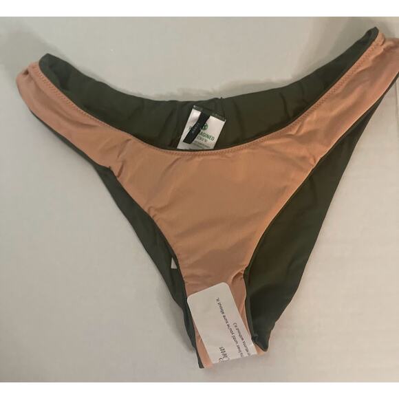 J Crew Olive Green Mid Rise Cheeky Coverage Bikini Swim Bottom Size Small NWT - Picture 5 of 5